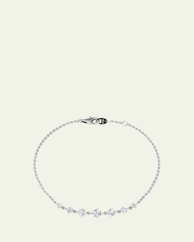 Linked 14K White Gold Lab Grown Diamond Tennis Bracelet, 0.85tcw